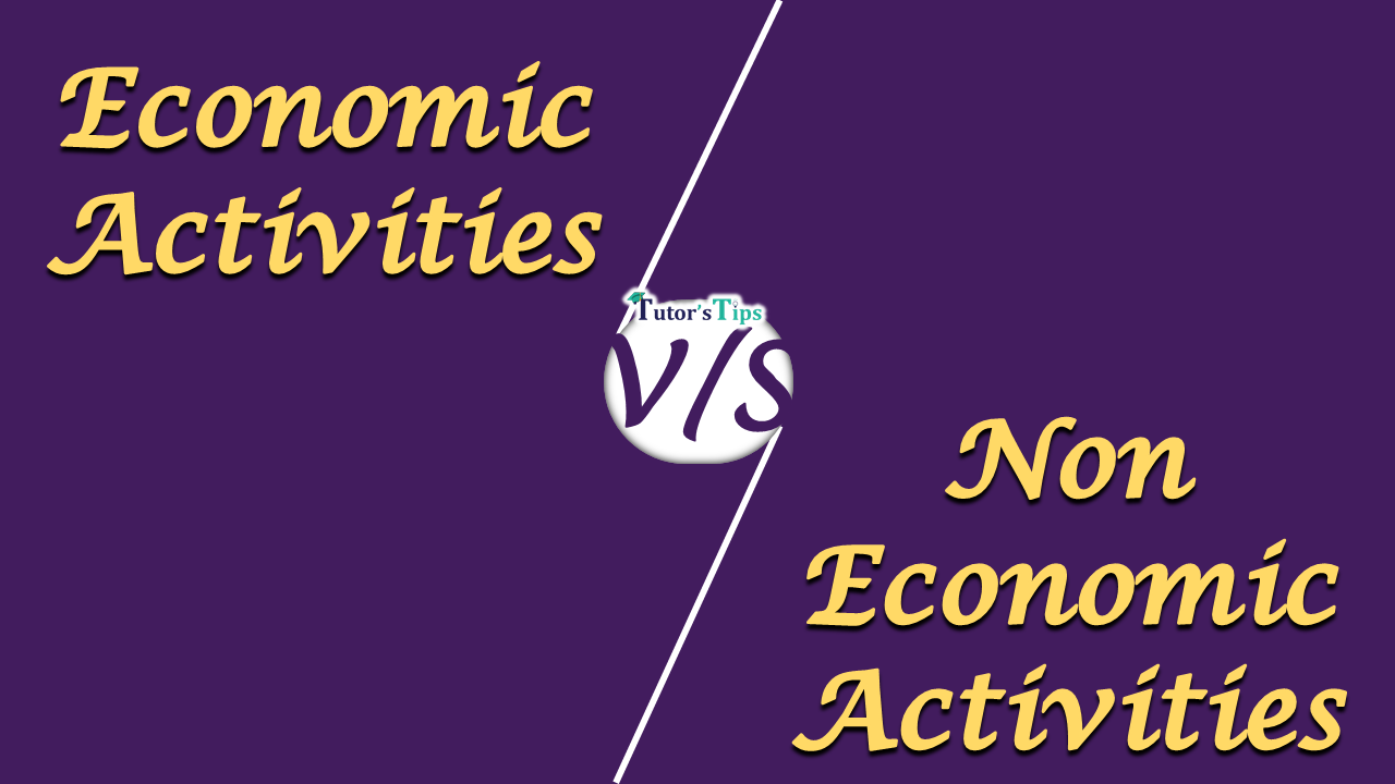 The difference between Economic and Non-economic activities