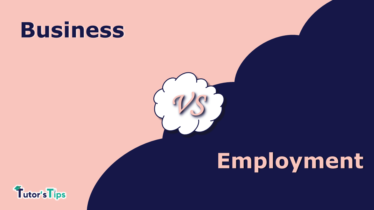 The difference between Business and Employment