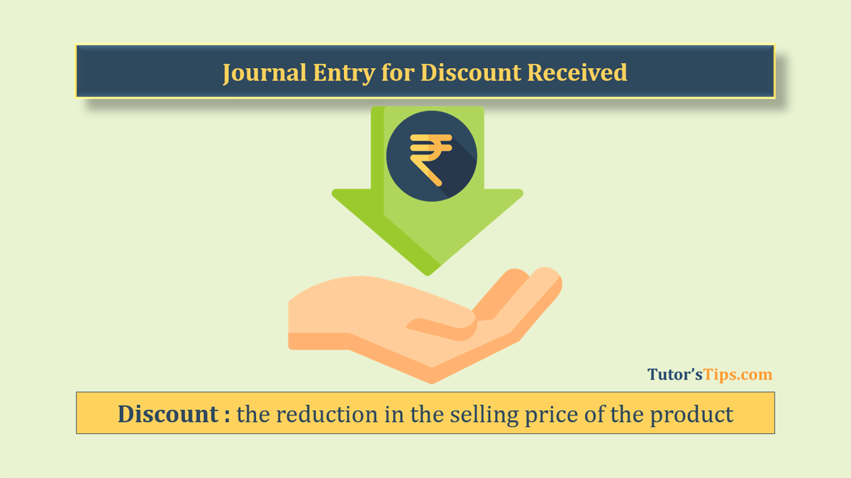 Journal Entry for Discount Received - In Hindi