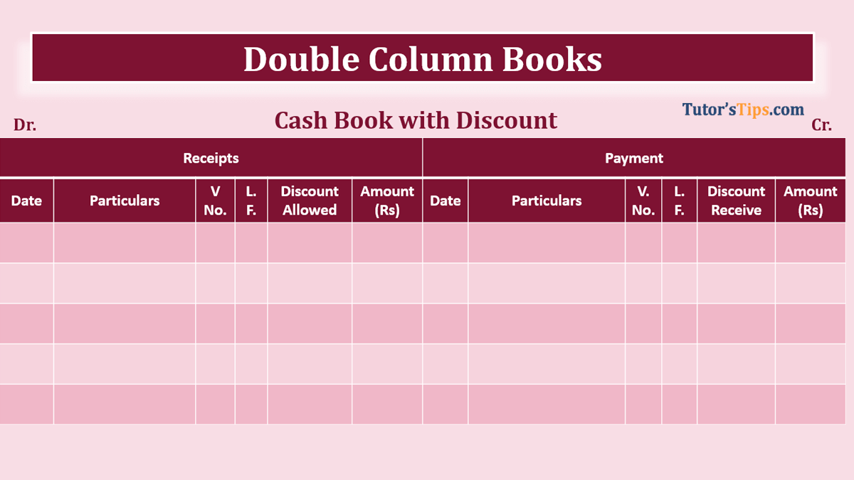 Double Column Cash Book - In Hindi