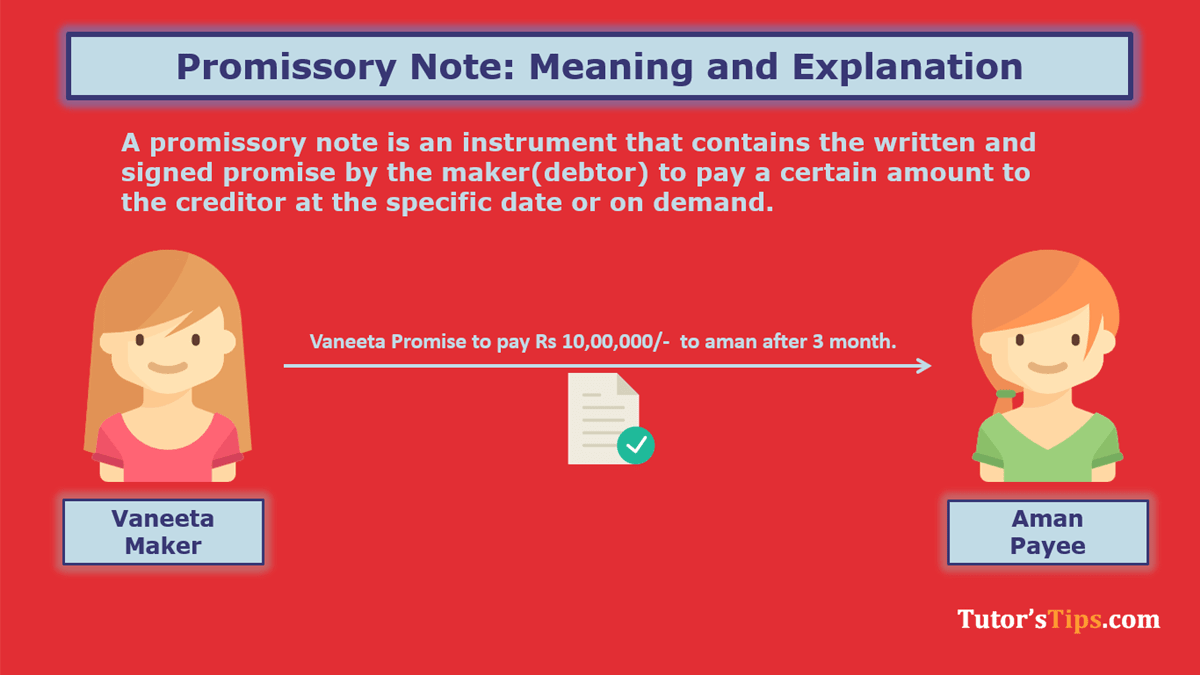 Promissory Note: Meaning and Explanation -In Hindi