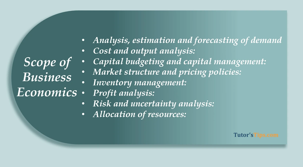 Scope of Business Economics - Explain with Examples - In Hindi