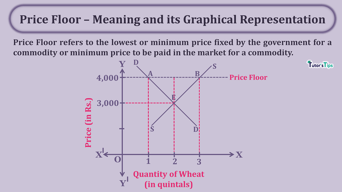 Price Floor - Meaning and its Graphical Representation - In Hindi