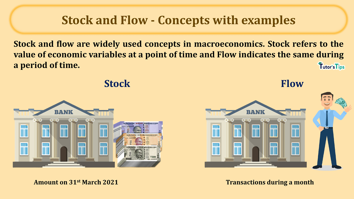 Stock and Flow - Concepts with examples - In Hindi