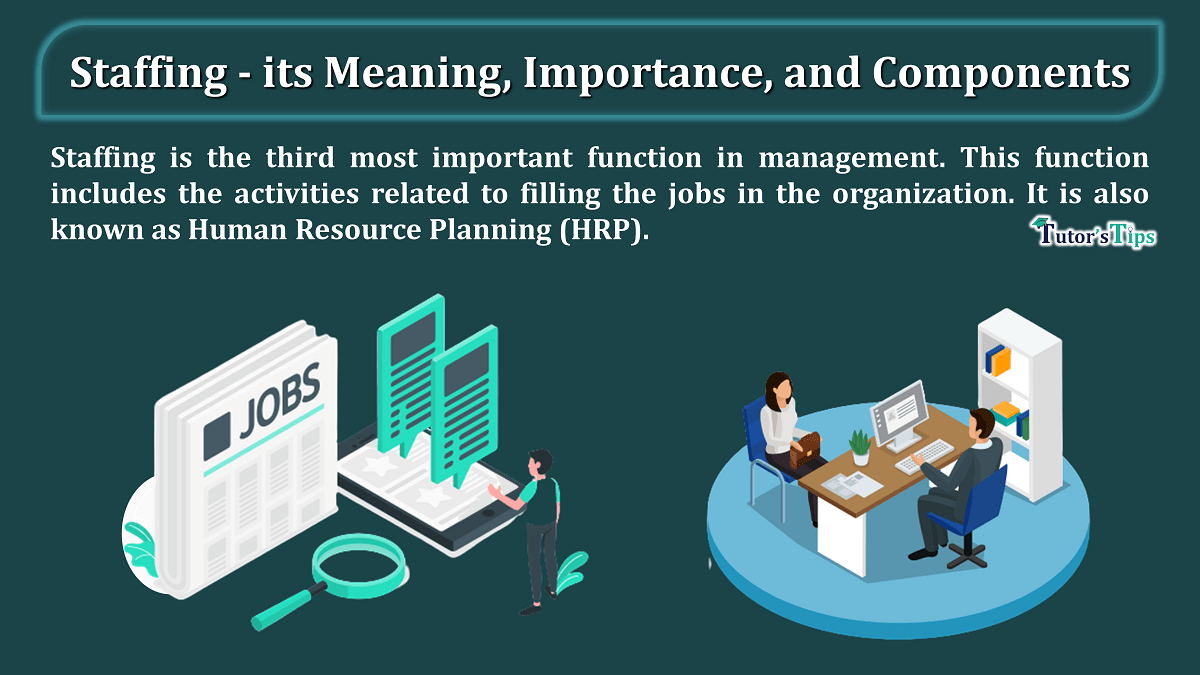 Staffing - its Meaning, Definition, 5 Importance, and Components - In Hindi