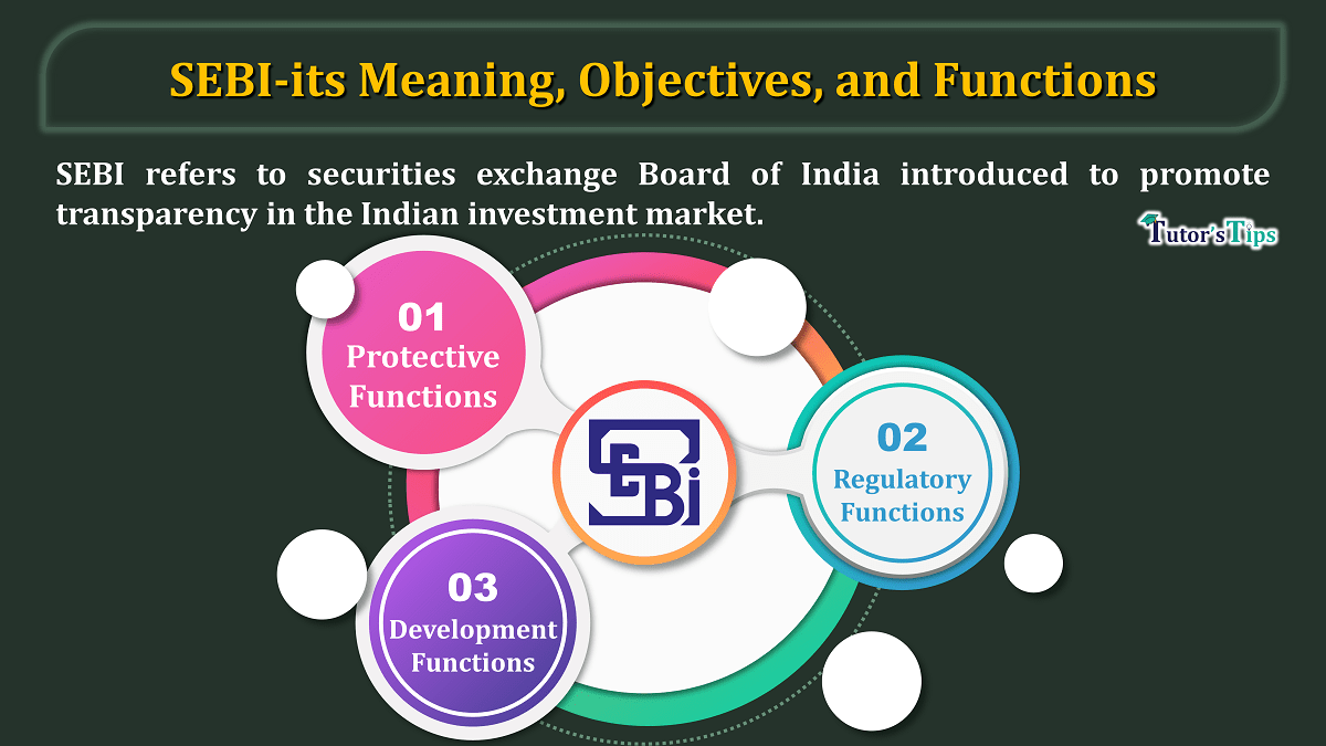 SEBI-its Meaning, Objectives, and 3 Functions - In Hindi